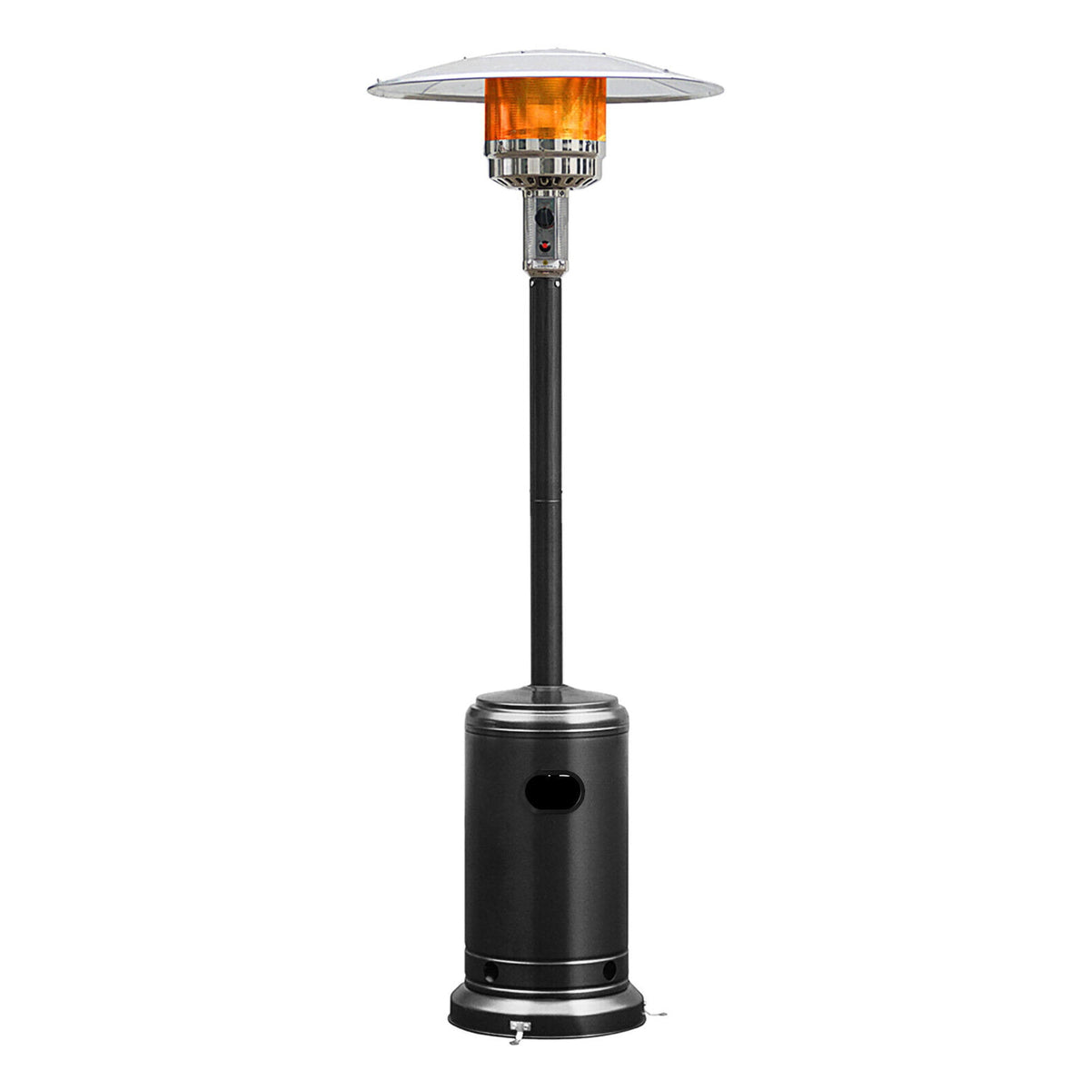 Costway 48000 BTU Propane Patio Heater Standing LP GAS Steel w/Wheels Black