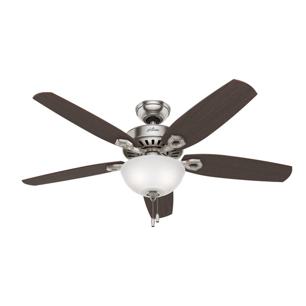 Hunter Builder Deluxe Ceiling Fan Brushed Nickel 52 in 53090