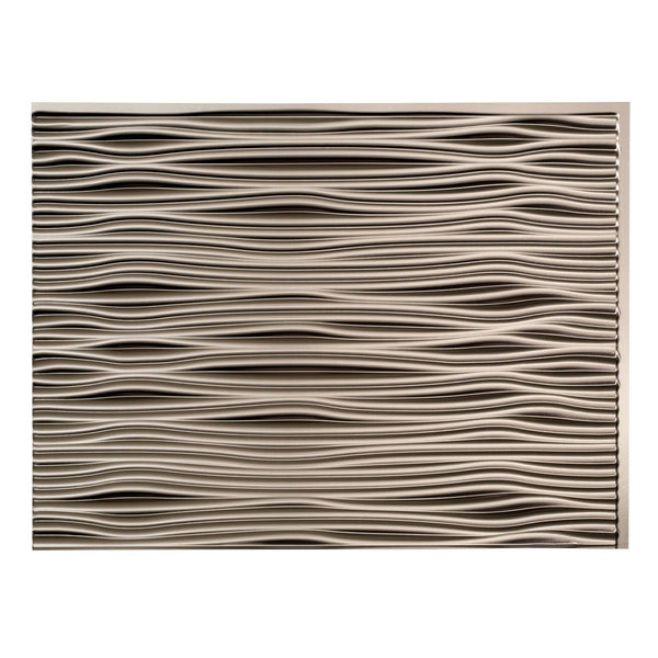 Fasade Waves Brushed Nickel 15 square Foot Backsplash Kit